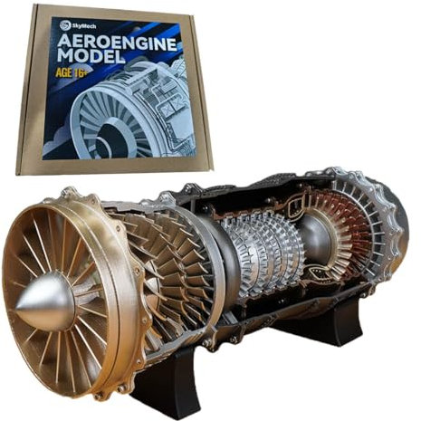 KAROON Turbofan Motormodell Bausatz, DIY Montage Mantelstromtriebwerk Frighter WS-15 Motormodell, Mechanische Wissenschaft Spielzeug (150+PCS)