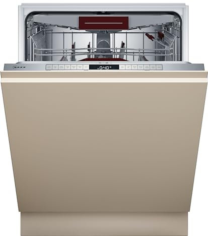 NEFF S255ECX00E, N 50, Smarter Geschirrspüler Vollintegriert, 60 cm, Besteckschublade, Made in Germany, automatische Türöffnung, besonders leise Spülmaschine, höhenverstellbarer Oberkorb, Aqua Stop