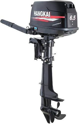 MBUYI 6,5PS 4 Takt Aussenborder Außenborder, 123CCM Benzinmotor Bootsmotor mit Kühlsystem & CDI-Zündsystem, Professionell Fischerboot Außenbordmotor für Schlauchboot Fischerboote Angelboot