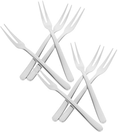GARVALON 8 Pezzi Forchetta Da Frutta In Acciaio Inossidabile Forchette Da Insalata Forchette Da Frutta Forchette Da Menu Forchette Piccole Per Antipasti Forchetta Da Insalata Forchetta Da