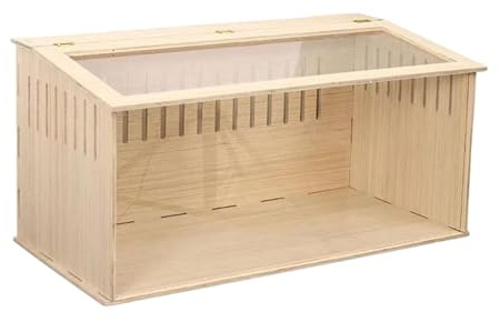 Ronyme Gabbia in Legno per criceti, nascondiglio per, Traspirante, Habitat per Topi e ratti, Nido per, Topi e porcellini d'India, Lati Opachi 40cm