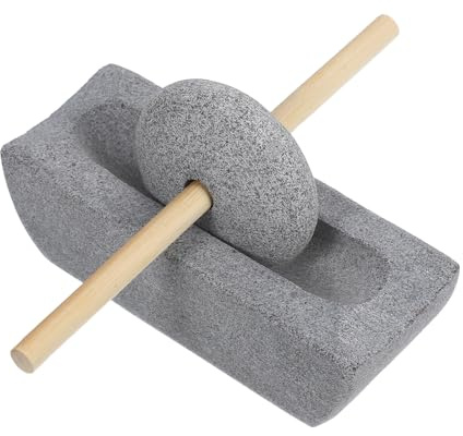 CIYODO Antike Manuelle Steinmühle mit Handkurbel 12cm Multifunktionale Küchenmühle für Tee Getreide und Gewürze Kompakte Tischgewürzmühle Griff