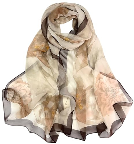 FAIRYGATE Women's Scarves & Wraps Vintage Georgette Floral Style Classy Large Long Sarongs Ladies Scarfs Gifts