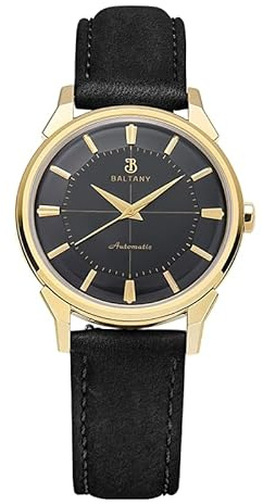FTEOXLC Baltany S4107 - Reloj de pulsera mecánico automático de zafiro para hombre de 36 mm con esfera de 12 caras