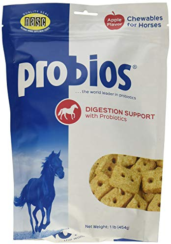 (3 Pack) Probios Probiotic Treats For Horses, Apple Flavor, 1 Pound Each