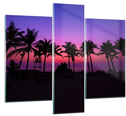 ARTTOR Tableau sur Verre Décoratif 95x80cm Paysages Maritime - 2788