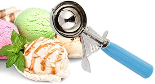 Xrten Pallina di Gelato Cucchiaio Alimentare di Gelato Trigger Cookie Scoop in Acciaio Inossidabile con Manico in Plastica