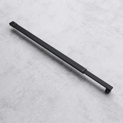 doporro Stabilizzatore per Parete in Vetro BRAM3, Barra Asta Per Box Doccia Walk In, 70-120cm Forma: Quadrato, Nero
