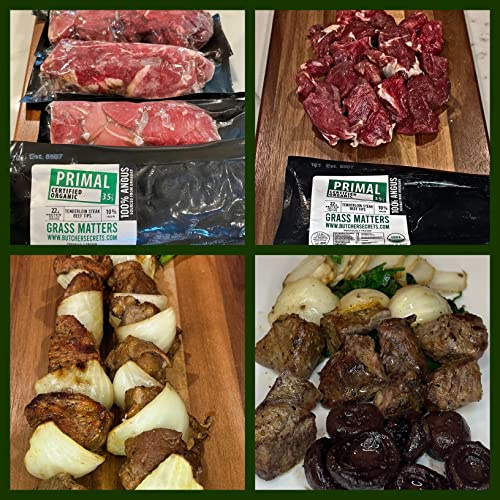 Primal 35 Organic Grass Fed Angus Tenderloins Tips 5 POUNDER! - SKEWER READY! 5-1 Pound Bags