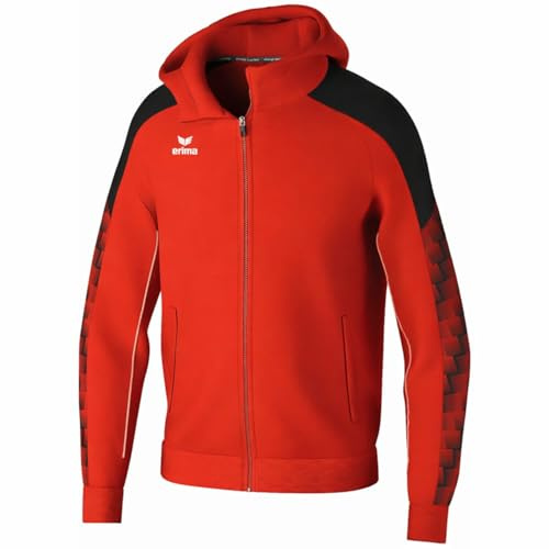 erima Chaqueta de entrenamiento con capucha EVO STAR (1032401) Unisex niños, rojo/negro, 140