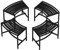 Timechee Gebogene Feuerschalenbank aus Metall, 4er-Set, Outdoor-Feuerstelle, Stahl, rückenfreie Außen-Feuerstelle, Bank für Garten, Terrasse, Veranda, Hinterhof, Pflanzenständer, robuster