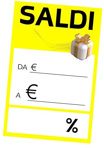 120 cartellini Saldi etichette per vestiti scarpe segna prezzi colorati per negozi al dettaglio originali (120 pezzi)