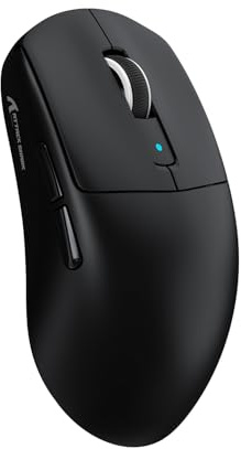 MAMBASNAKE x ATTACK SHARK R6 39g SUPERLIGHT Mouse, PixArt PAW3950MAX Gaming Sensor, Wireless 8K Mouse, MCU Nodic 52840, BT/2.4G/Wired Gaming Mouse, Adjustable DPI 42000, for Win11/Xbox/PS/Mac -Black