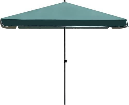 Paraguas para exteriores con sistema de elevación, sombrilla rectangular grande para patio y piscina para jardín, terraza, patio trasero, playa (base no incluida), B, 6.5x6.5 ft/2x2 m