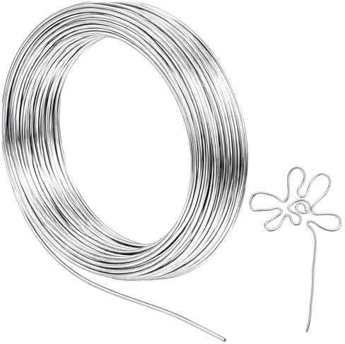 Elegaperma 2mm×10m Draht Basteln, Schmuckdraht Silber, Schmuckdraht