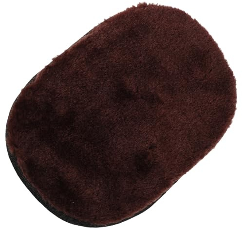 Holibanna Guanto in Pelliccia di Agnello e Panno Grande per Lucidare Stivali in Pelle, Tampone Versatile per Cura della Pelle e Pulizia Domestica e Automobilistica