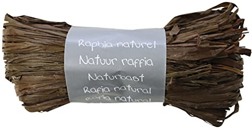 Clairefontaine 196073C Geschenkband (aus Bast natürlich, 50 g, 100 cm, ideal für Ihre Bastelprojekte und Geschenke) 1 Stück schokoladenbraun