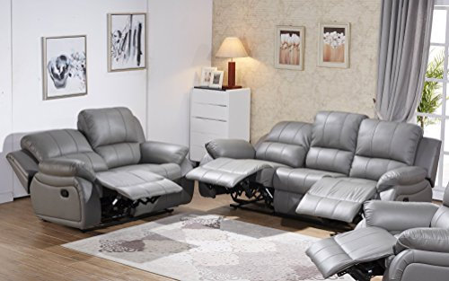 Mapo Möbel Voll-Leder Fernsehsofas Relaxsofas Ledergarnitur 5129-3+2-0326