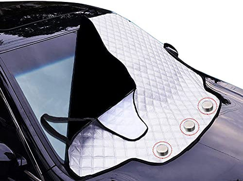 Car Windscreen Cover, URMI Car Window Sunshades Protector Cover Frost Magnetic Protector for Winter Windshield Ice Fits for Small Middle Cars (183×116 CM)