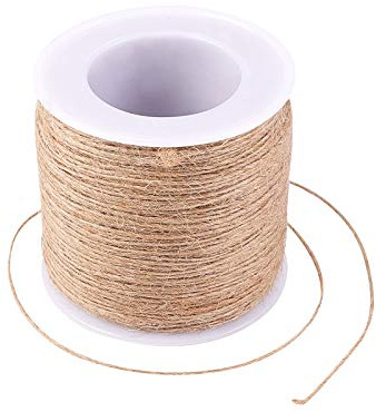 Cuerda de cáñamo Airssory de 100 m, cuerda de cáñamo, cuerda de cáñamo, 1 capa para hacer joyas, manualidades, para colgar en la pared, proyectos de arte, decoración de fiestas en el hogar, 1 mm