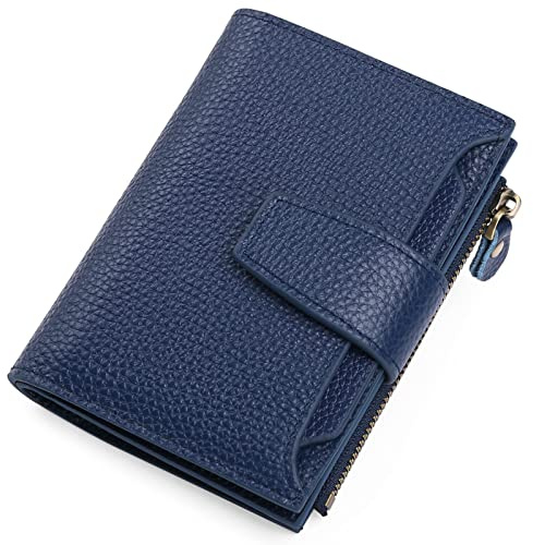 SENDEFN Portafoglio Donna in Pelle Vera Piccolo Portamonete Cute con Cerniera 14 Carte Portafoglio Donna Pelle con Tanti Scomparti