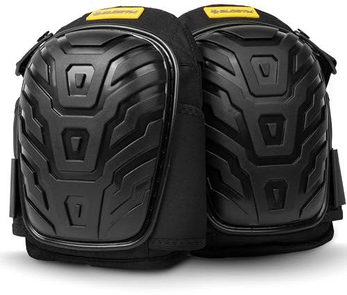 BLOSTM Rodilleras para el trabajo, acolchado de espuma resistente, cojín de gel y correa ajustable, rodilleras de trabajo para hombres y mujeres, ideales para construcción, jardinería, pisos, limpieza