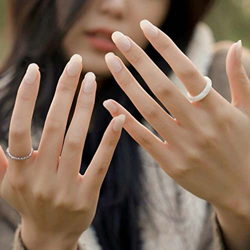 DANNI & TONI 28 Stickers Semi Cured Gel Nail Strips Solid Colour Gel Nail Stickers Solid Colour(Sand Beige),Fine Glitter Salon-Quality Gel Nail Polish Strips Manicure Stickers Set