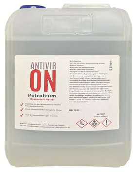 ANTIVIR ON 5L Petroleum Lampenöl für Öl-Lampen, Gartenfackeln, Heizer, Petroleum Lampen