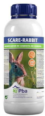 Repellente per conigli liquido, deterrente e dissuasore anti conigli, protezione per piante, alberi da frutto, frutteti, cereali e vigne. Modificatore di condotta per conigli.