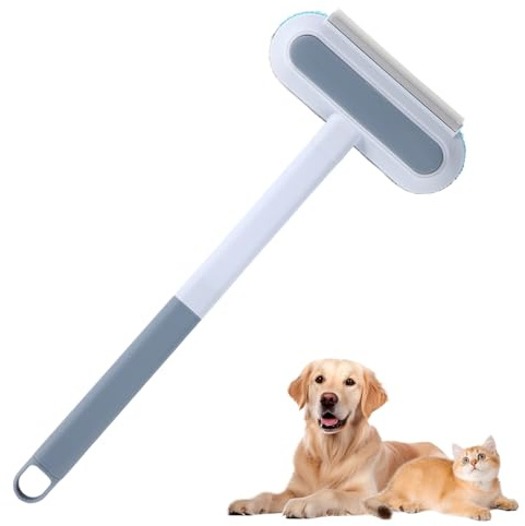 4-in-1 Pet Hair Remover, Multifunctional Cat & Dog Hair Kitten Fur Removal Brush with Long Handle Reusable Lint Brush for Furniture Couch Carpet Clothes Windows Tight Spaces