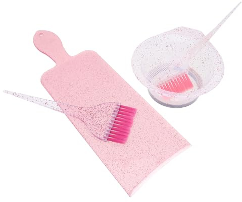 SHOWERORO Hair Dye Bowl and Brush Set for Home Use with Easy Operation and Comfortable Grip Stylish Pp Material Hair Color Mixing Bowl and Brush Featuring and Other Side Comb