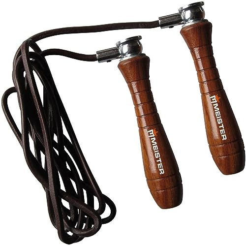 Meister MMA Pro Swivel Weighted Adjustable Speed Rope - Premium Leather