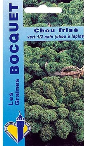 Sachet de graines de Chou frisé vert demi nain (Chou Kale) - 3 g - légume feuille - LES GRAINES BOCQUET