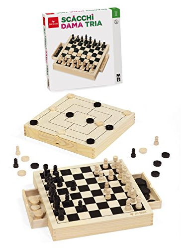 Dal Negro 53490 - Scacchi Dama Tria Legno