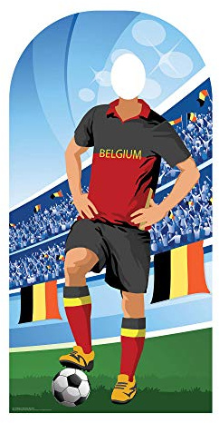 Belgium (World Cup Football Stand-in) Adult Size 6ft /190cm Tall with Free Mini Destop Cut Out