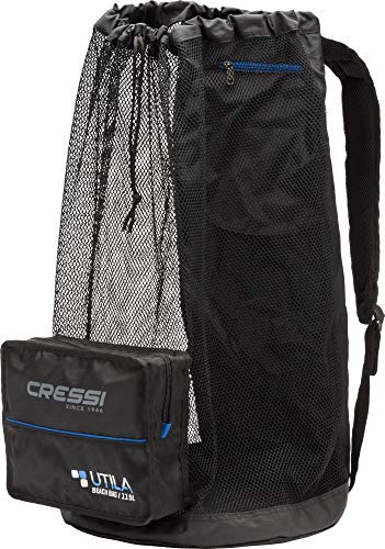 Cressi Unisex – Erwachsene Utila Bag Tauch Netzbeutel/Rucksack, Schwarz, 85 LT