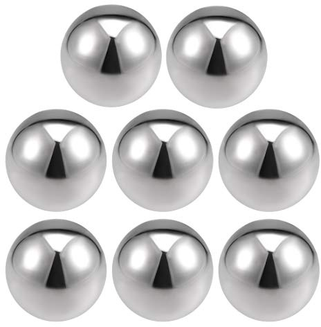 uxcell 50mm(1.97) Dia 304 Stainless Steel Hollow Ball for Home Garden Decoration 8pcs