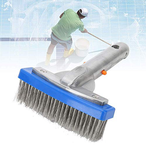 GAESHOW Swimming Pool Brush Head, Heavy-Duty Nylon Bristles Pool Brush Head Compatible with Standard Pool Poles, Ideal for Walls, Tiles, Floors and Steps