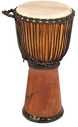 Drums for Schools Djembe Drum - Wide Top - Natural Mahogany (13 diameter)