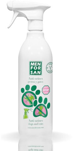 MENFORSAN Antiorines contra Orines de Perros y Gatos | Contiene Activos repelentes Naturales | para Uso Exterior e Interior | Aroma Agradable | Incoloro | 750 ml