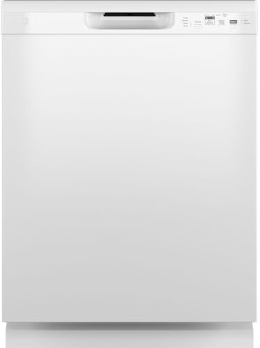 GE GDF535PGRWW 55 dBA White Front Control Dishwasher