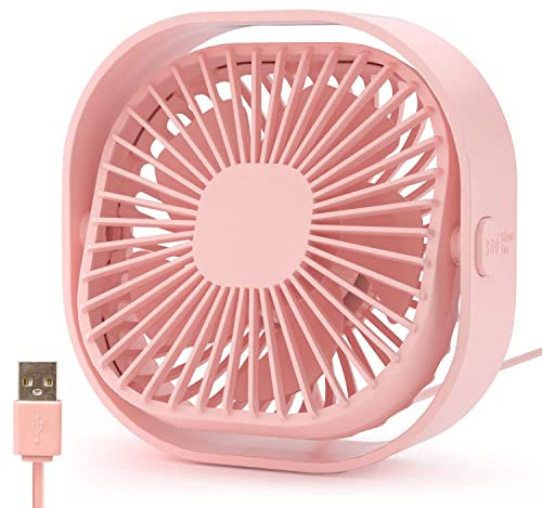 benpen USB Tischventilator Leise Klein,360° Mini Ventilator Grow,Small Table Fan Mit 3 Stufe,BüRo Ventilator,keiner USB Lüfter pflanzen ventilator Schreibtisch Schlafzimmer Zuhause im Freien PC
