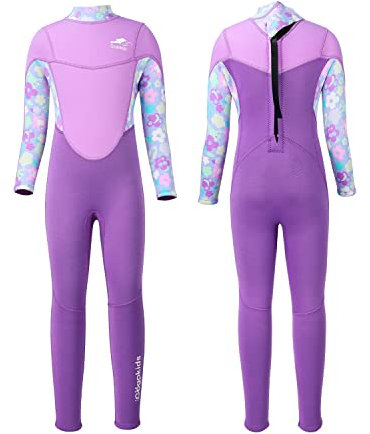 Gogokids Neoprenanzug Kinder - 2.5mm Neopren Tauchanzug, UV 50+ Sonnenschutz, Ultrastretch, Back Reißverschluss - Ideal für Schwimmen, Surfen, Wassersport