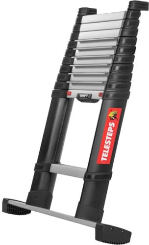 Telesteps I Prime Line I Échelle télescopique 3,5 m Fabriquée en Suède I Échelle compacte de qualité avec design breveté Premium I Étriers triangulaires I EN 131 Certifié I 72235-781