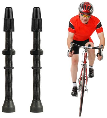 Ventilschaft Fahrrad Tubeless, Fahrradventil Tubeless, 2 Stück Ventilschaft Fahrrad Aluminiumlegierung, Tubeless Valve Stem, Fahrrad Presta Ventilschäfte für Fahrradreifen für Straße und MTB Reifen