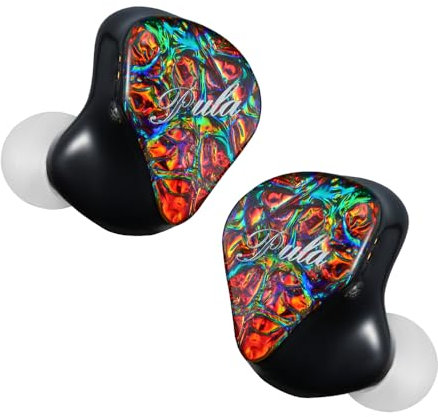 HiFiGo PULA PA02 1DD+4BA Drivers in-Ear Monitors, 5 Hybrid Drivers IEMs in-Ear Earphones Equipped 3-Way Electronic+Physical Crossover with Rich and Smooth Sound (Red, 2.5mm)