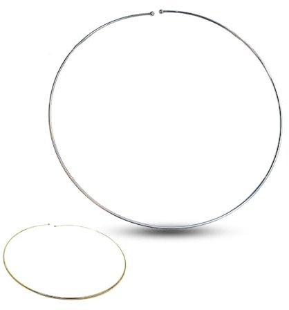 MAJALE - Girocollo Rigido Dorato e Argento | Choker Oro | Girocollo da Donna | Único, Acciaio Inossidabile, Non Applicabile