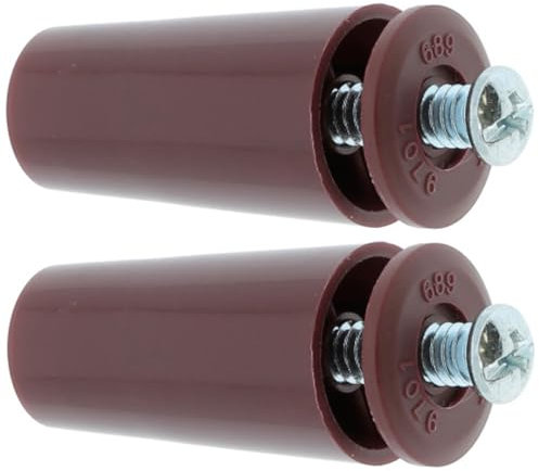 cyclingcolors 2x Ferma lama finale per tapparella conico 40mm Ø22mm in PVC con rondella e vite Tenda Finestra Avvolgitore Svolgitore Cassonetto Carpenteria, rosso scuro