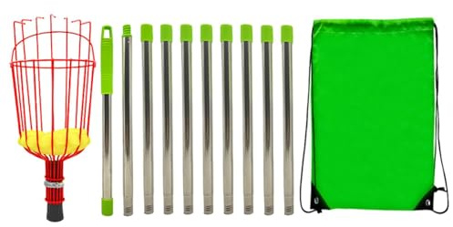 Cestino raccoglitore di frutta - telescopico per la raccolta della frutta, Raccoglitore di frutta ad alta quota | Raccoglitore leggero con cestino portatile per raccoglitore di arance con manico