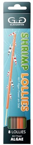 GlasGarten Shrimp Lollies 4in1 Algen Power | 8 pcs / 20 cm - Bâtonnets de Nourriture pour crevettes d'ornement, avec 4 goûts différents, pâte Alimentaire de Haute qualité sur Le bâtonnet